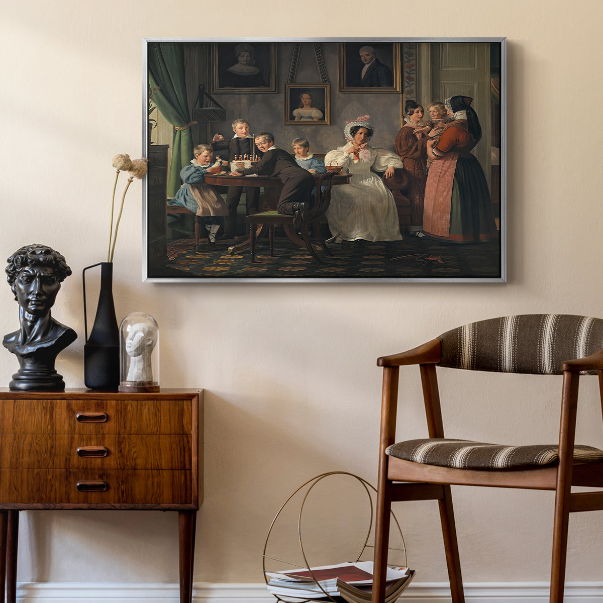 The Waagepetersen Family, 1836 - Floater Framed Canvas Print