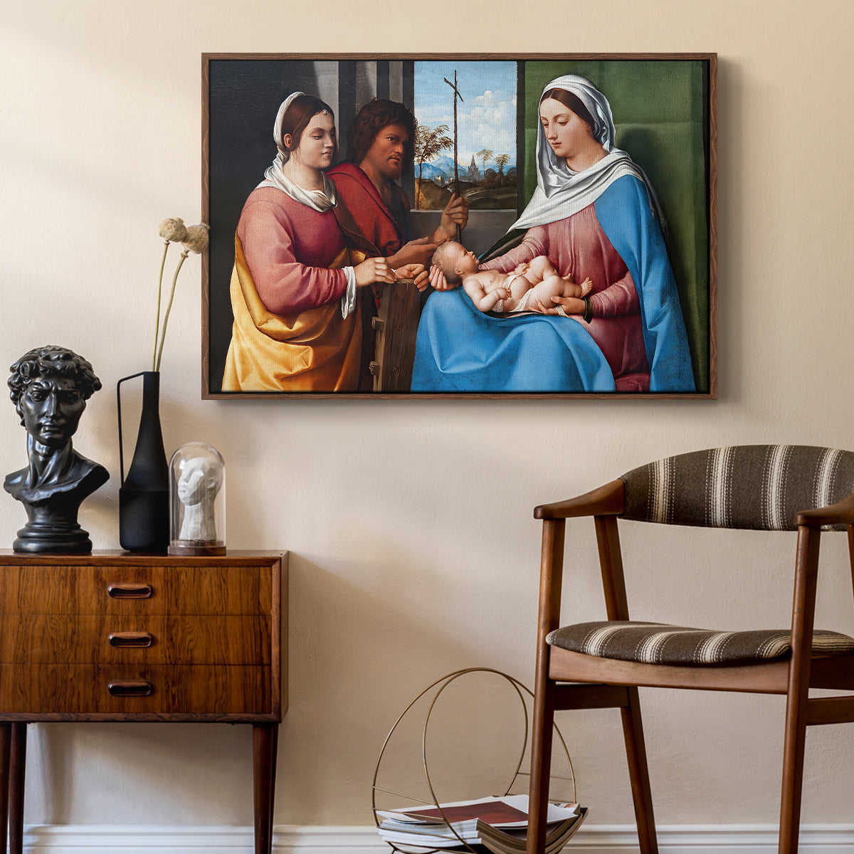 Sacred Conversation, c. 1505 - Floater Framed Canvas Print