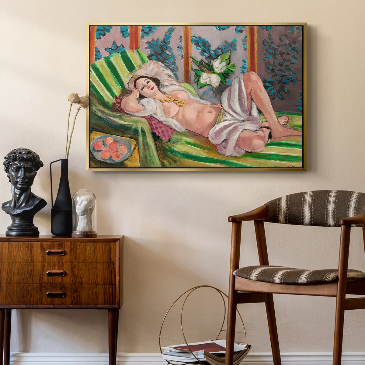 Odalisque Couchée Aux Magnolias, c. 1923 - Floater Framed Canvas Print