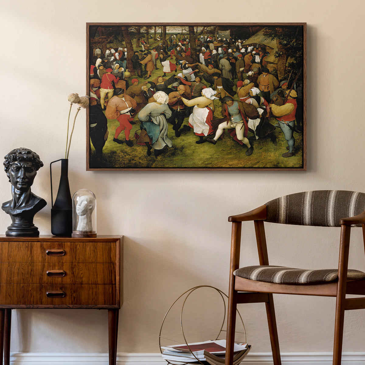 The Wedding Dance, c. 1566 - Floater Framed Canvas Print
