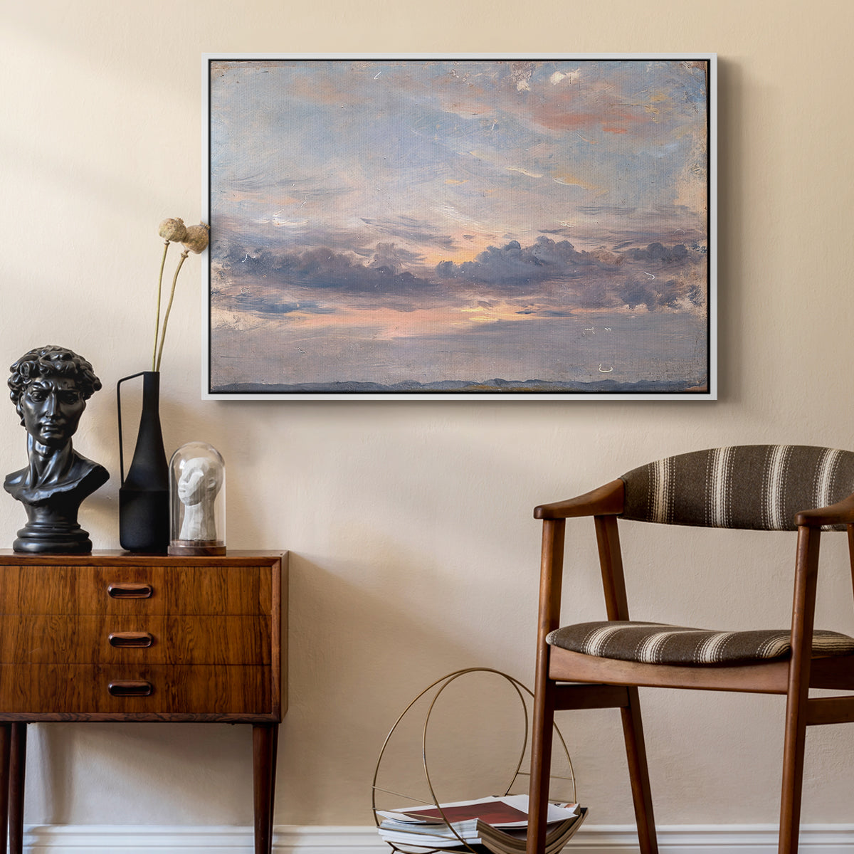 A Cloud Study, Sunset, c. 1821-1822 - Floater Framed Canvas Print
