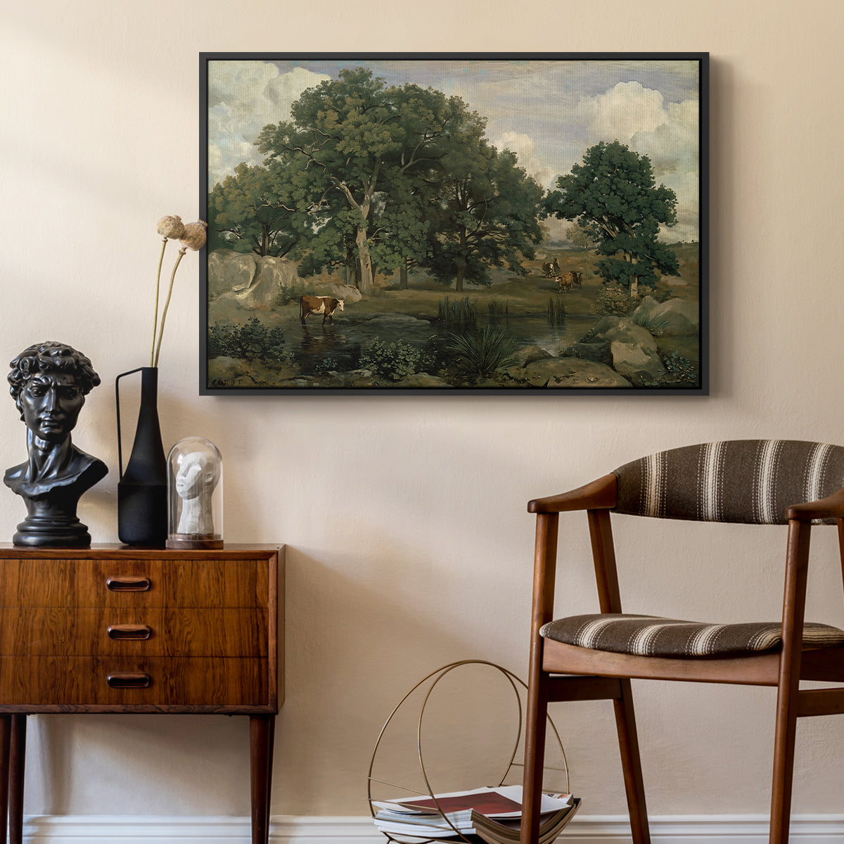 Forest of Fontainebleau, 1846 - Floater Framed Canvas Print
