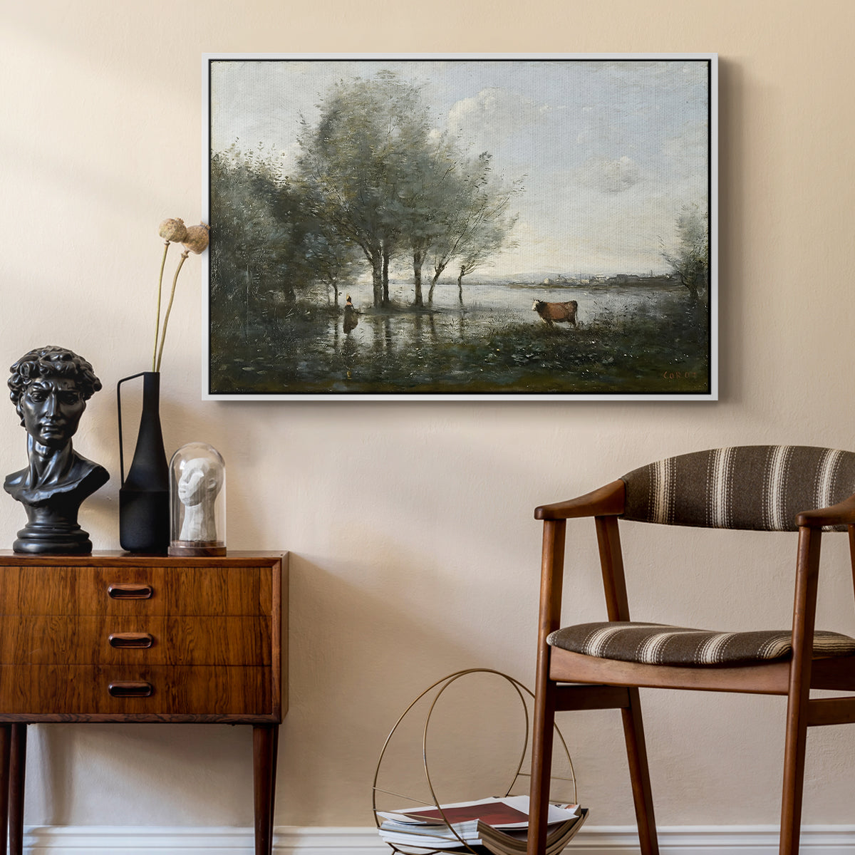 The Marsh (Le Marais), c. 1865-1870 - Floater Framed Canvas Print