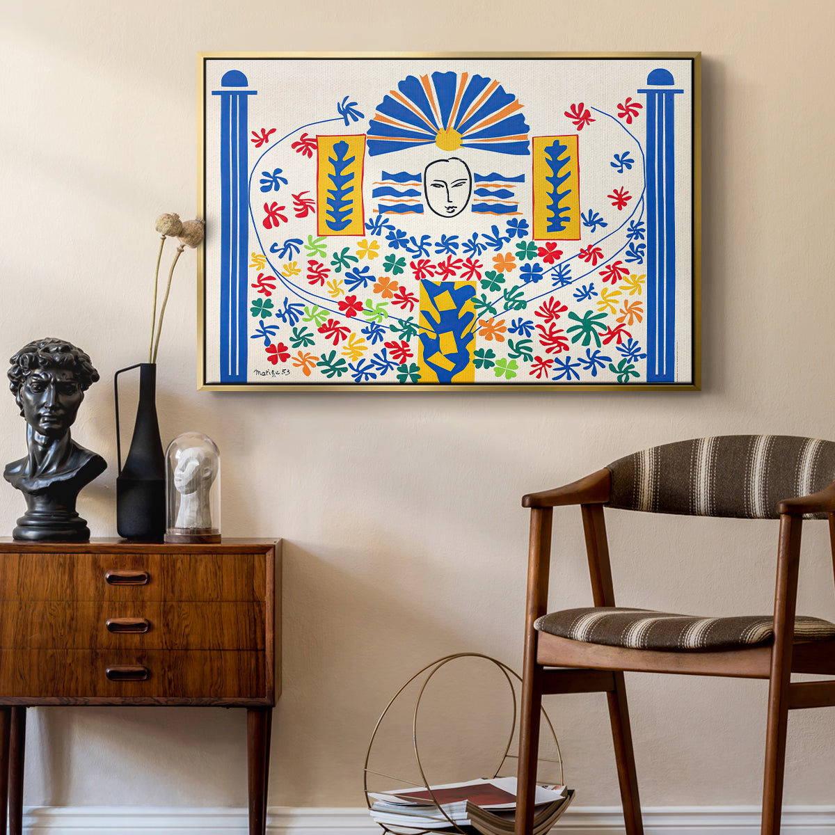 Apollo (Apollon), 1953 - Floater Framed Canvas Print