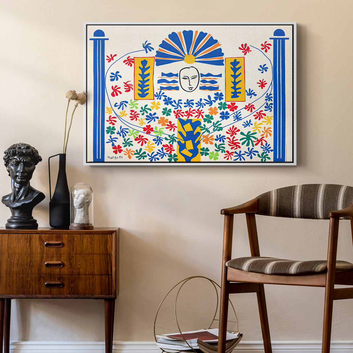 Apollo (Apollon), 1953 - Floater Framed Canvas Print