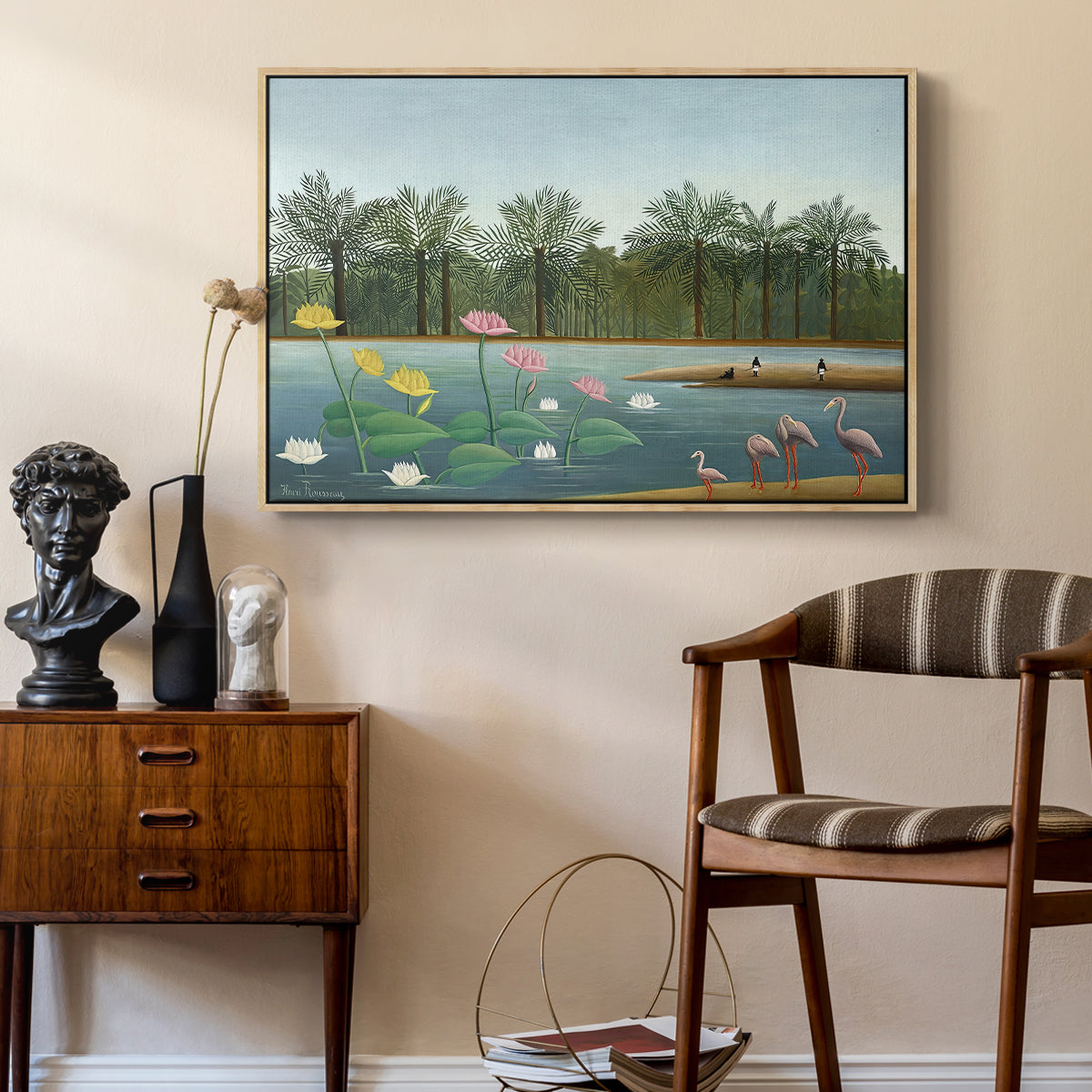 The Flamingoes (Les Flamants), 1907 - Floater Framed Canvas Print