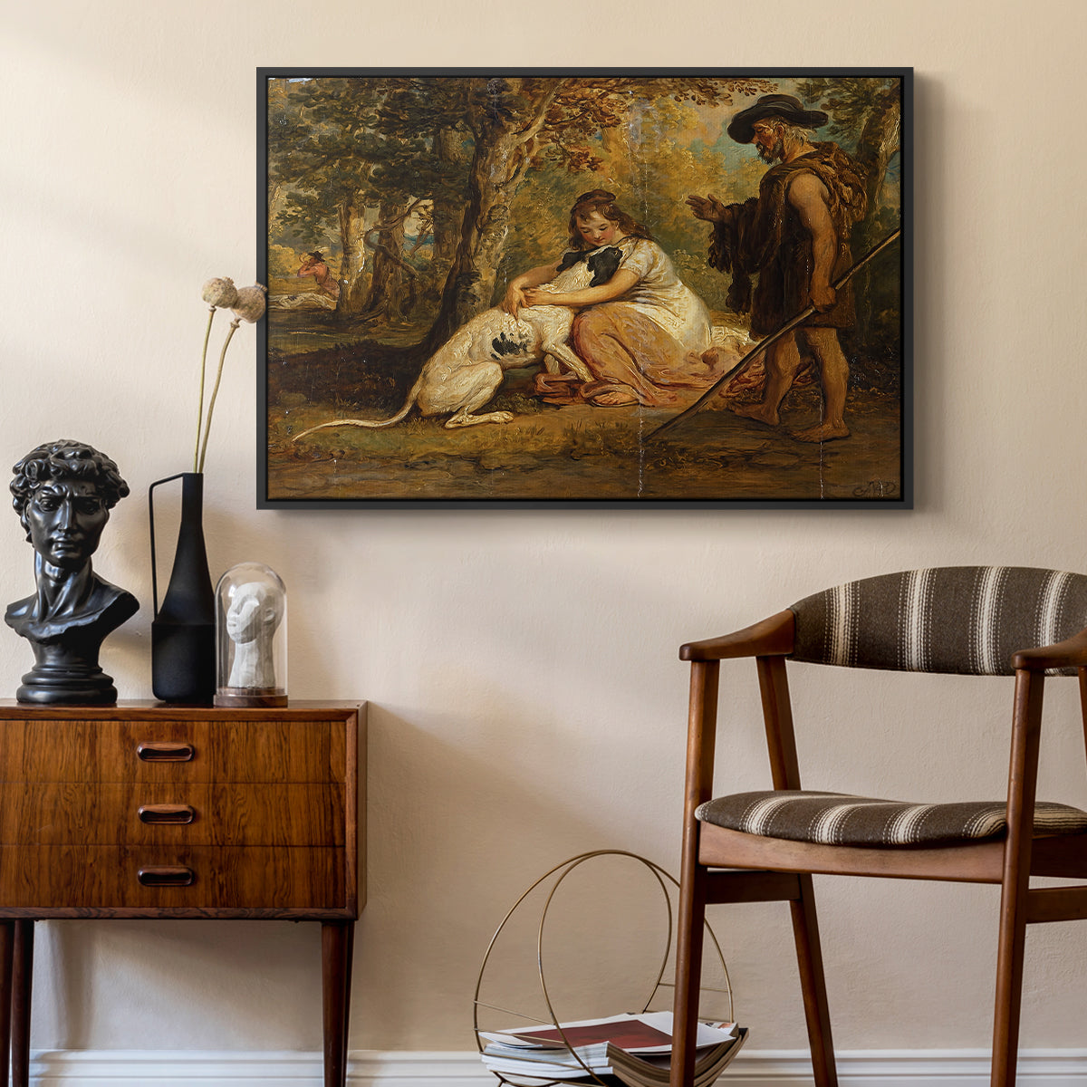 Measure for Measure, or The Biter Bit, 1840 - Floater Framed Canvas Print