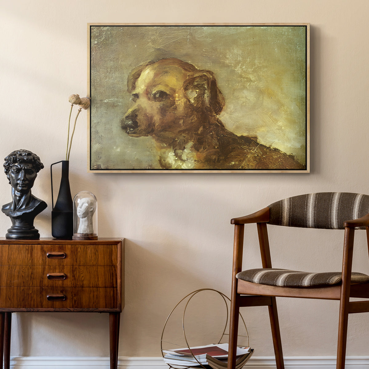 Cliper, the Artist's Dog, 1895 - Floater Framed Canvas Print