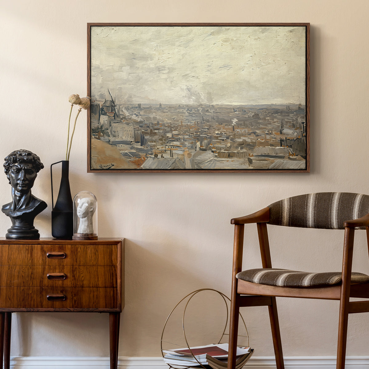 View from Montmartre, 1886 - Floater Framed Canvas Print