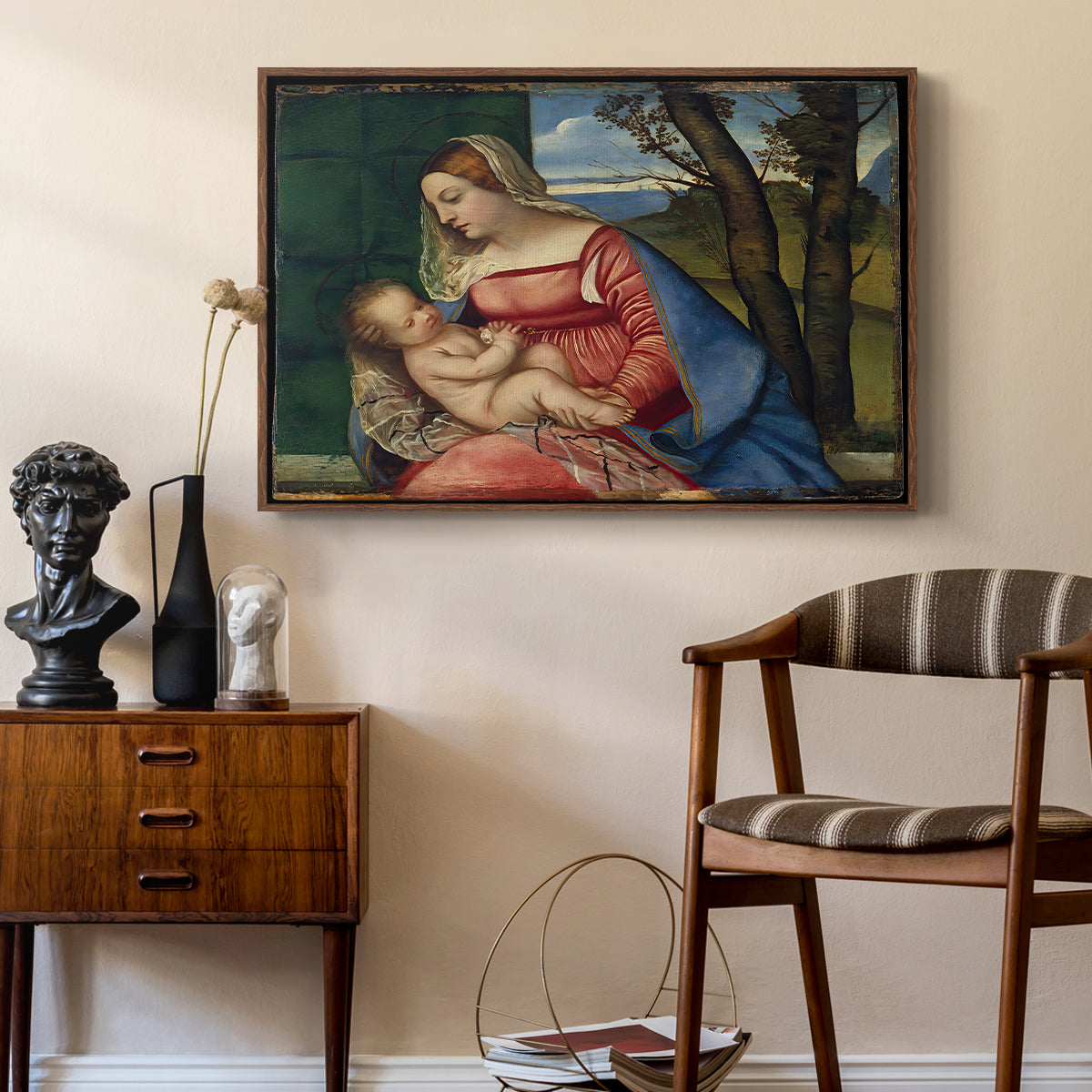Madonna and Child, c. 1508 - Floater Framed Canvas Print