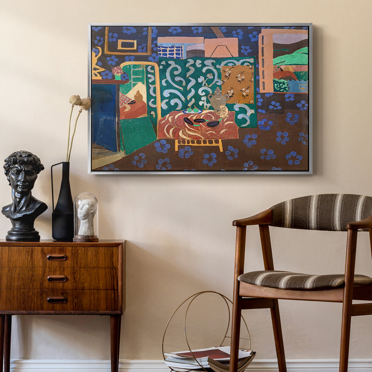 Interior with Aubergines, 1911 - Floater Framed Canvas Print