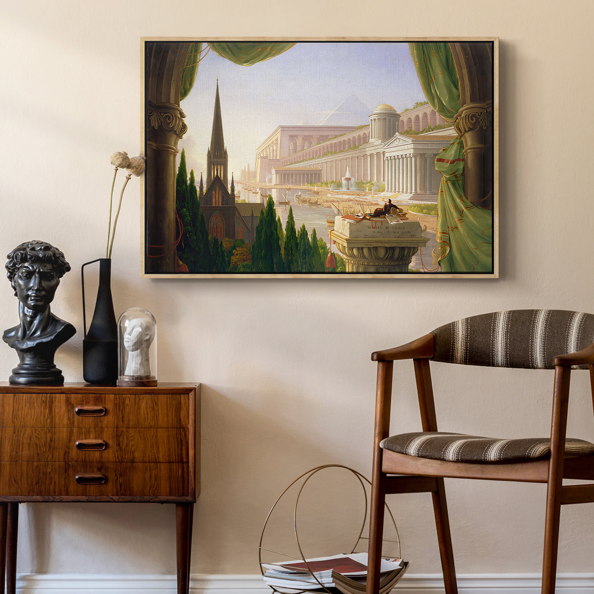 The Architect's Dream, 1840 - Floater Framed Canvas Print