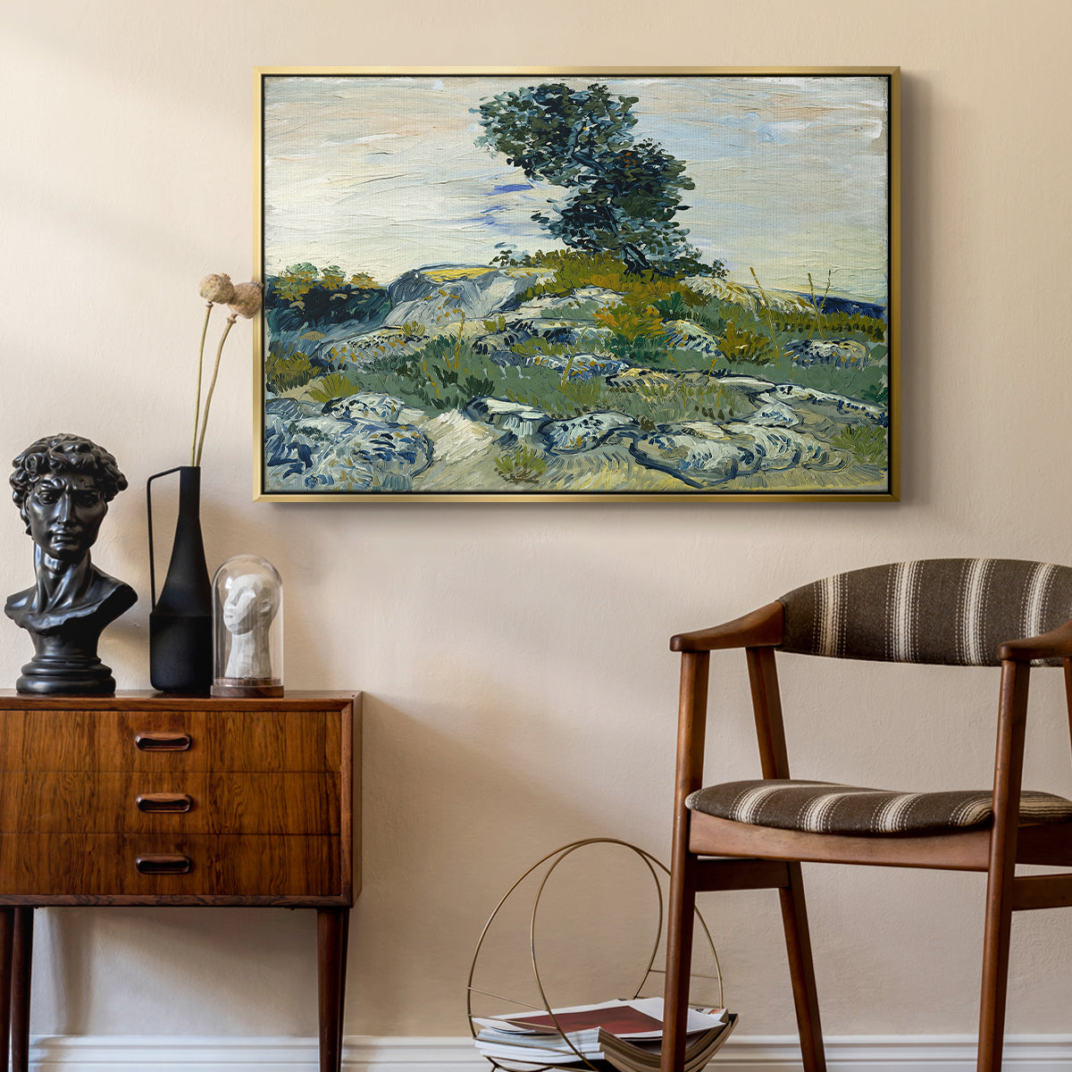 The Rocks, 1888 - Floater Framed Canvas Print