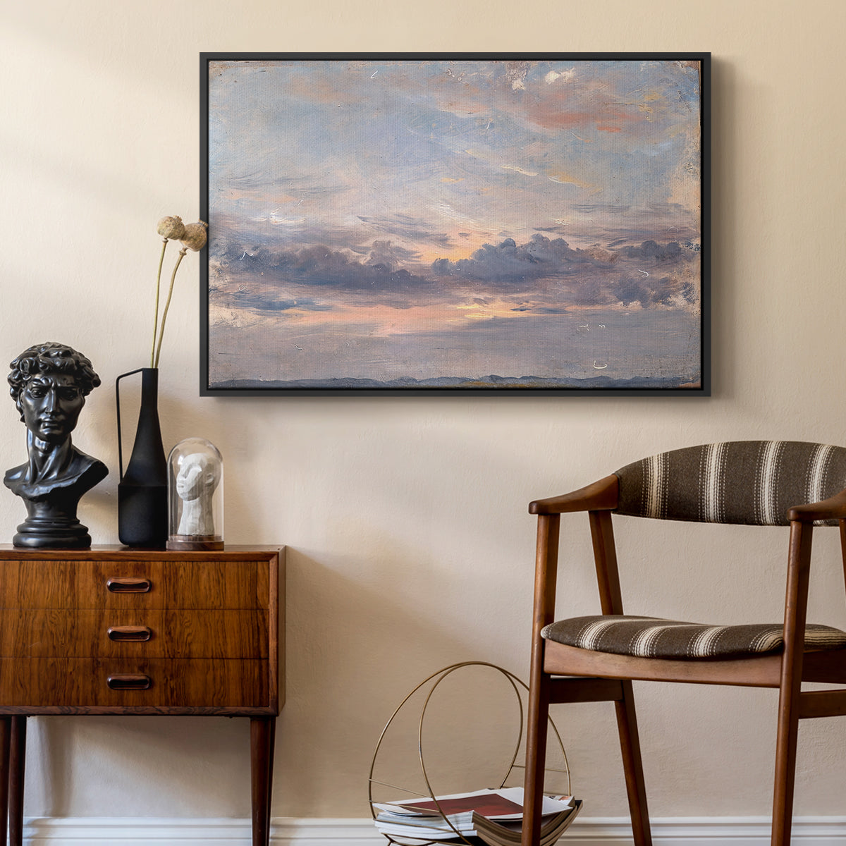 A Cloud Study, Sunset, c. 1821-1822 - Floater Framed Canvas Print