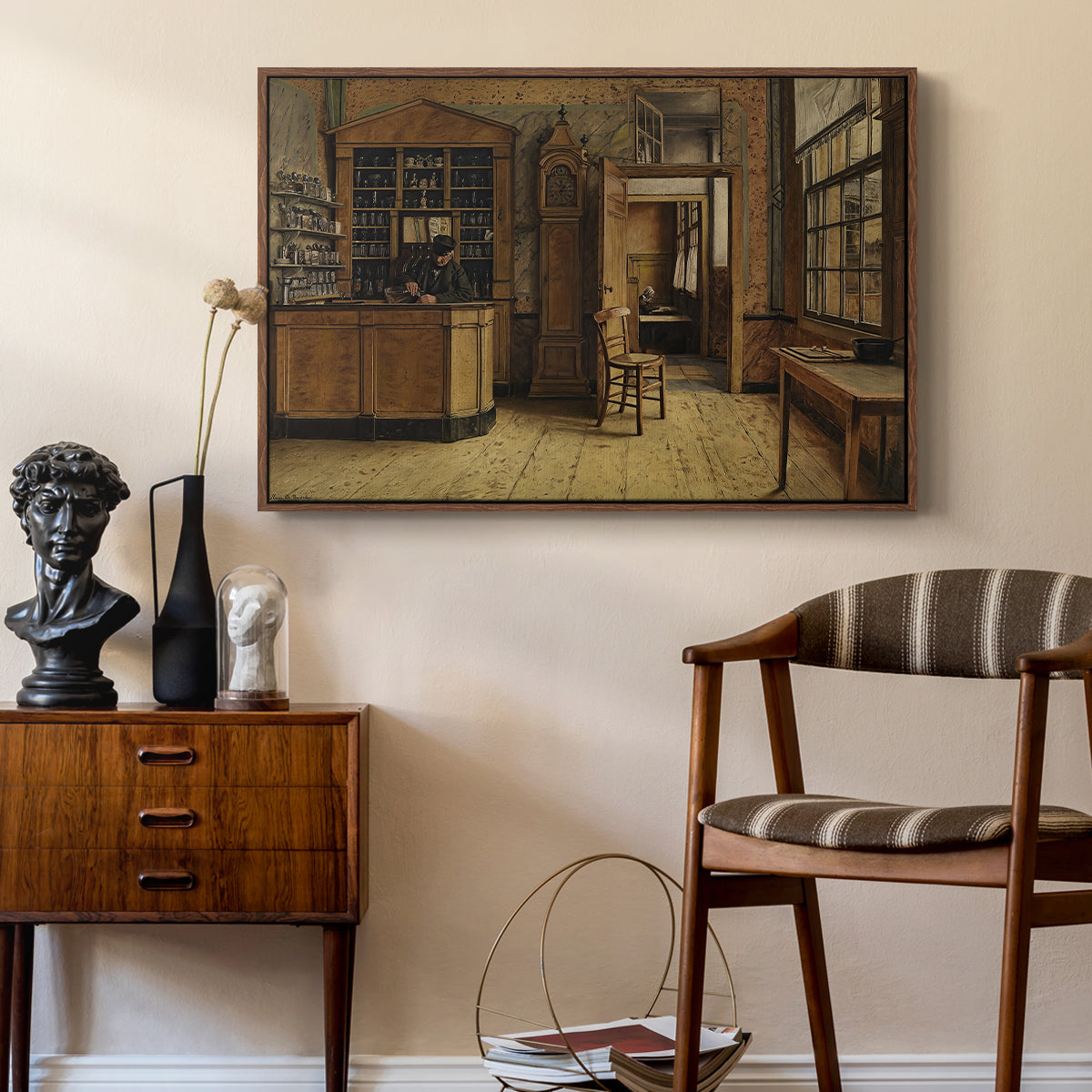 The Old Inn 'Het Loodshuis' in Antwerp, 1877 - Floater Framed Canvas Print