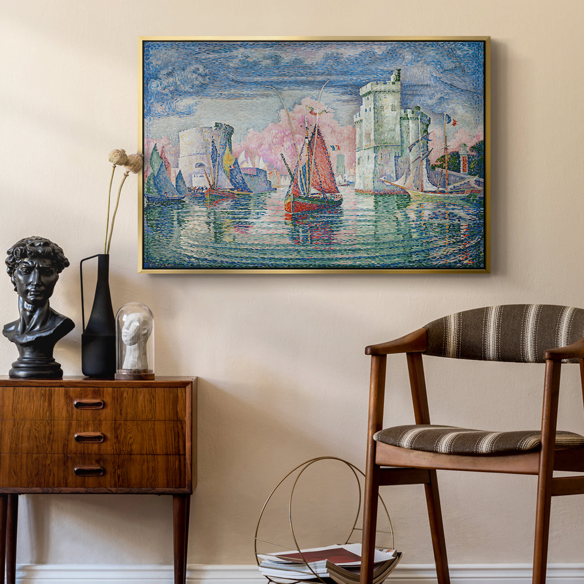 Entrance to the Port of La Rochelle, 1921 - Floater Framed Canvas Print