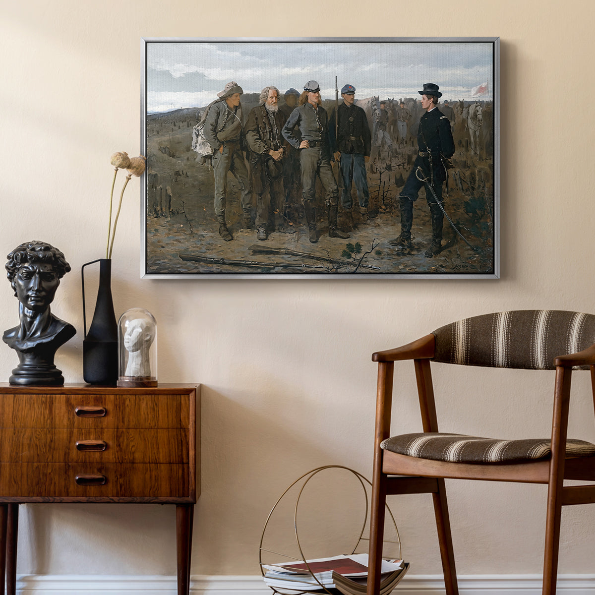 Prisoners from the Front, 1866 - Floater Framed Canvas Print