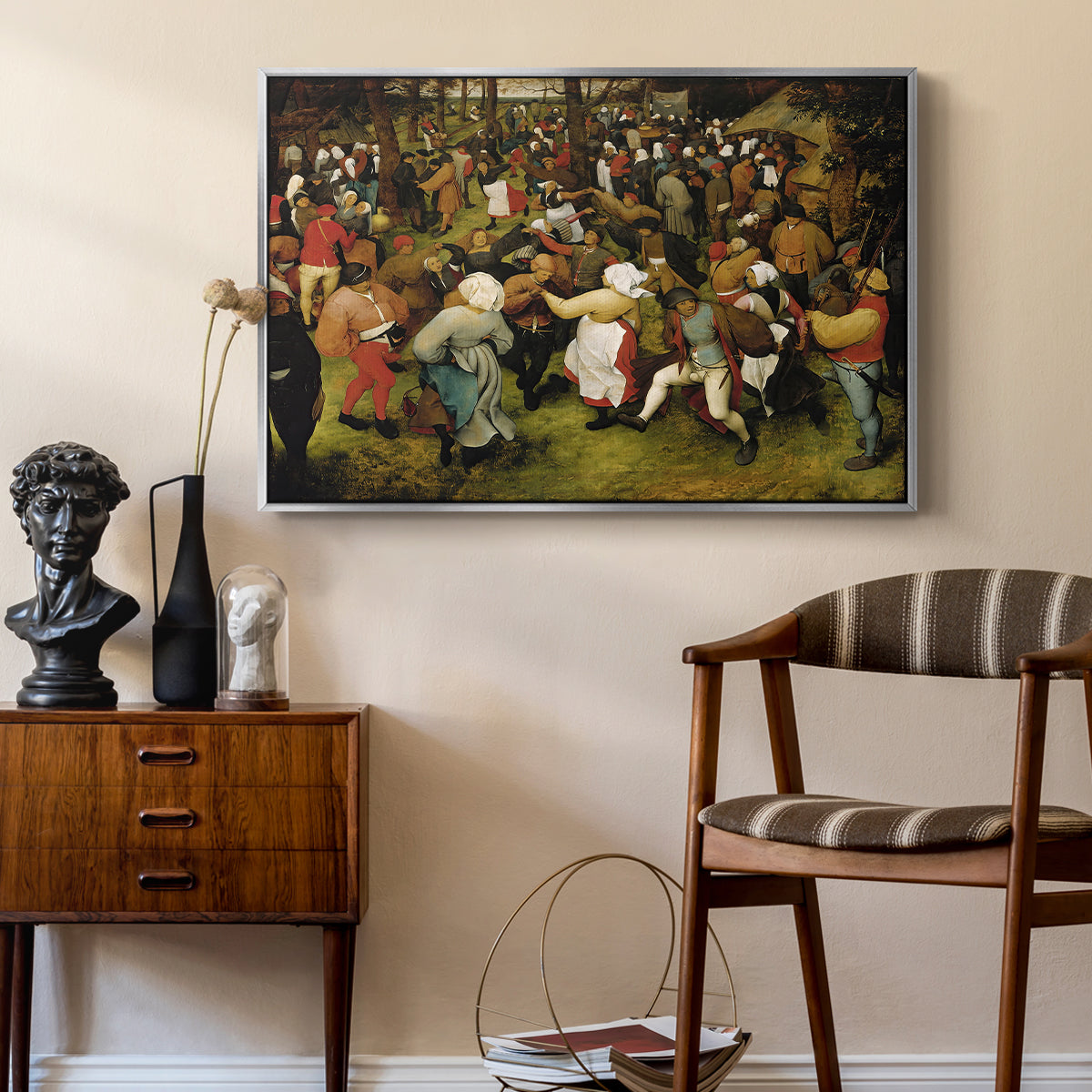 The Wedding Dance, c. 1566 - Floater Framed Canvas Print