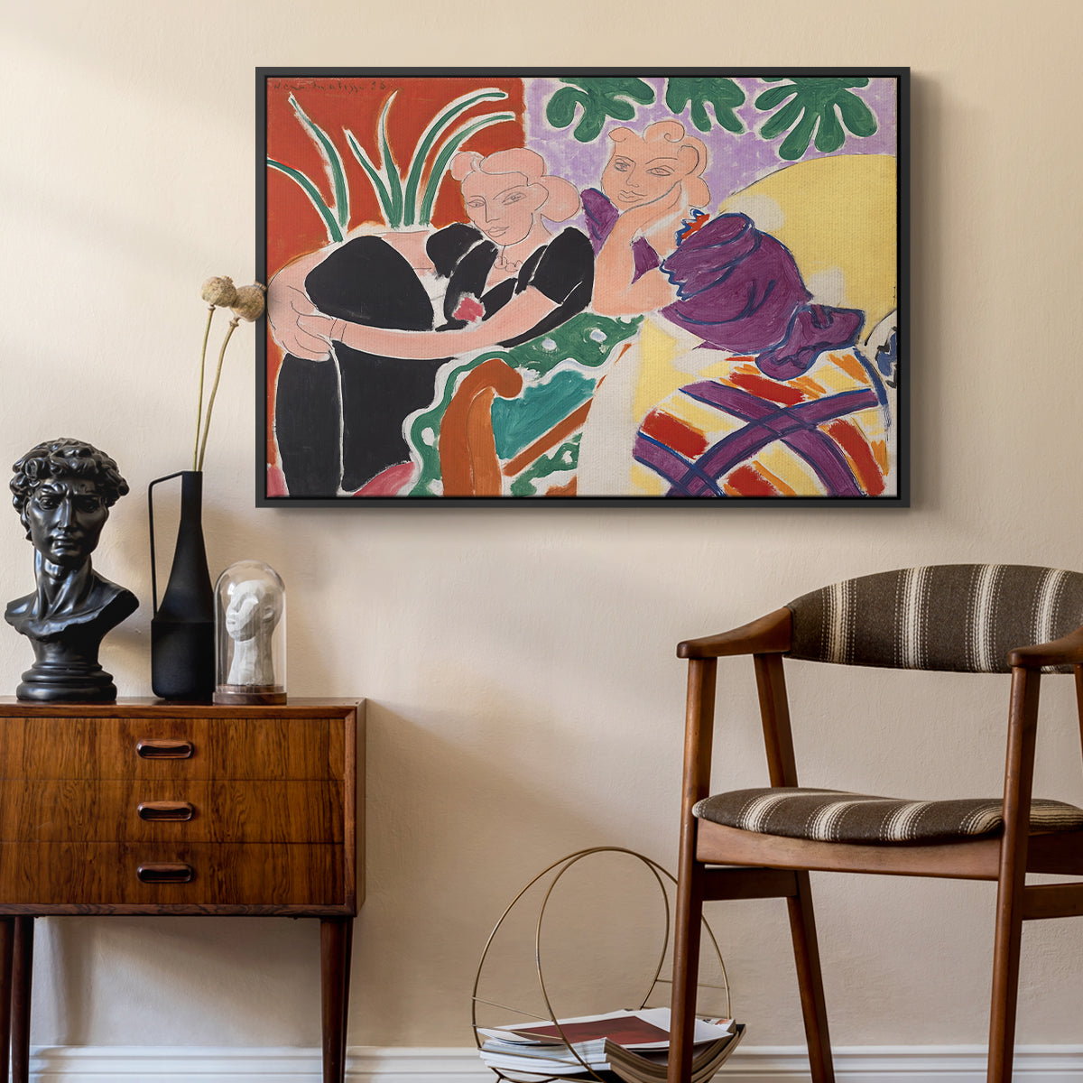 The Conversation, 1938 - Floater Framed Canvas Print