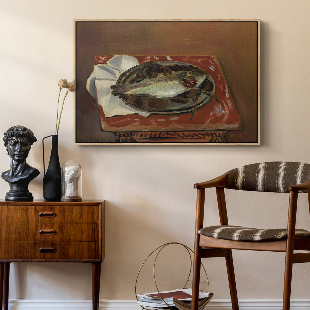 Still Life with Bream (Nature morte à la daurade), 1920 - Floater Framed Canvas Print