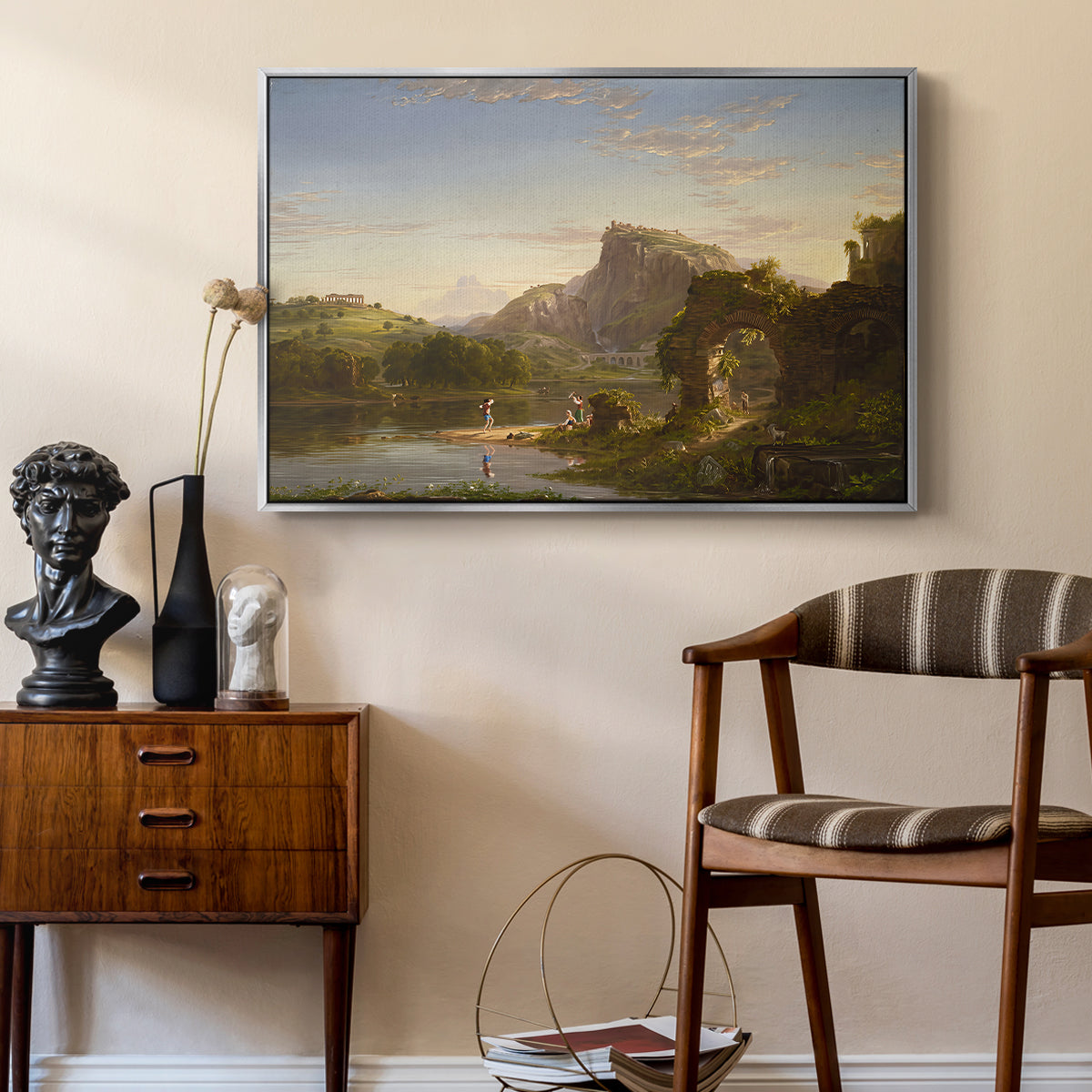 L'Allegro, 1845 - Floater Framed Canvas Print