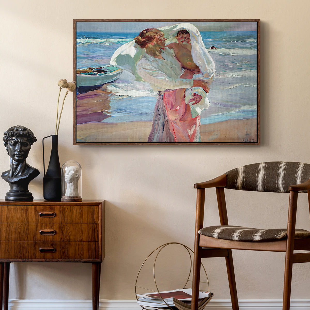 After Bathing, 1915 - Floater Framed Canvas Print