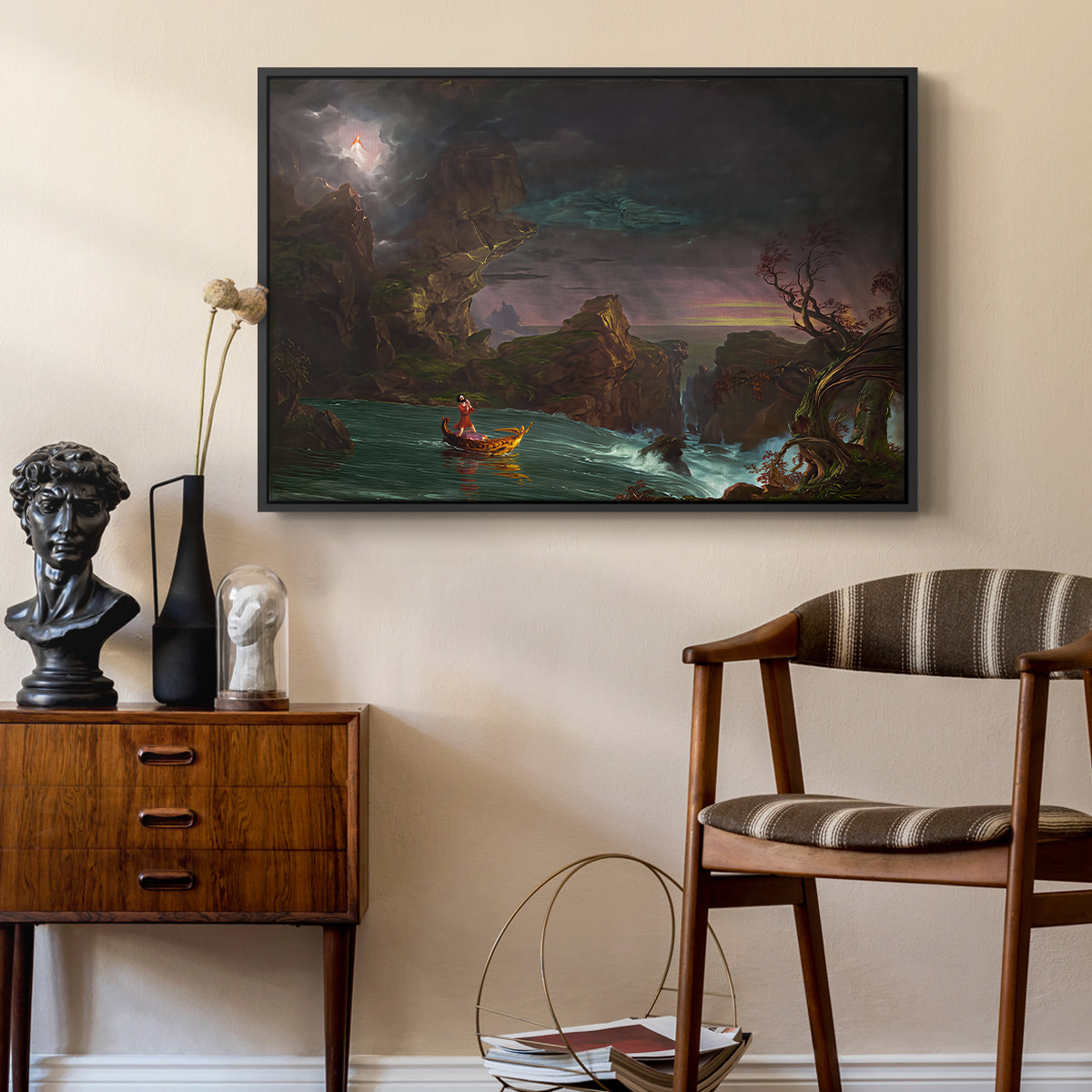 The Voyage of Life: Manhood, 1842 - Floater Framed Canvas Print