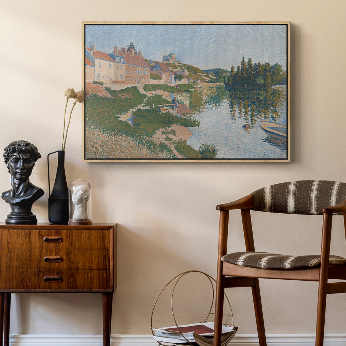 Les Andelys, Côte d'Aval, 1886 - Floater Framed Canvas Print