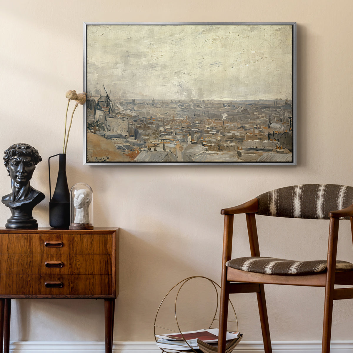 View from Montmartre, 1886 - Floater Framed Canvas Print