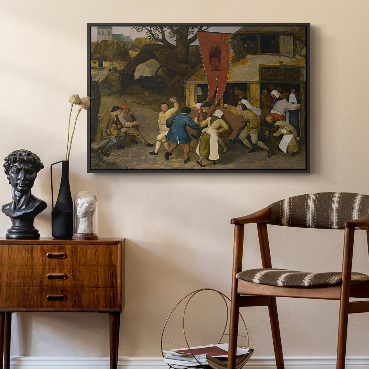 A Village Fair, c. 1567-1569 - Floater Framed Canvas Print