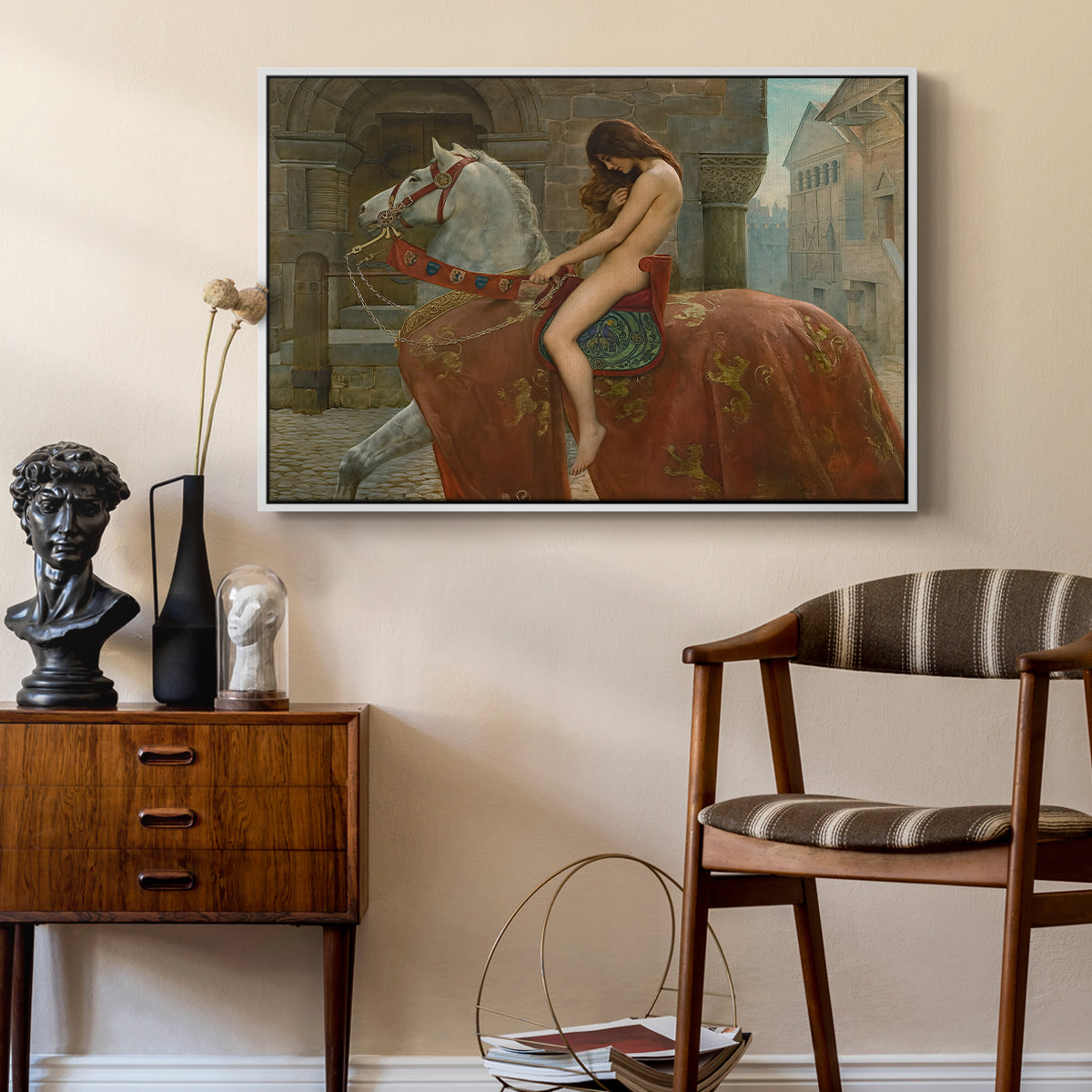 Lady Godiva, 1898 - Floater Framed Canvas Print