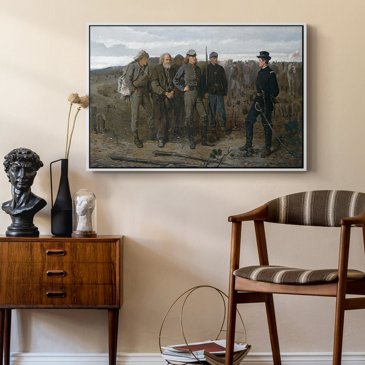 Prisoners from the Front, 1866 - Floater Framed Canvas Print