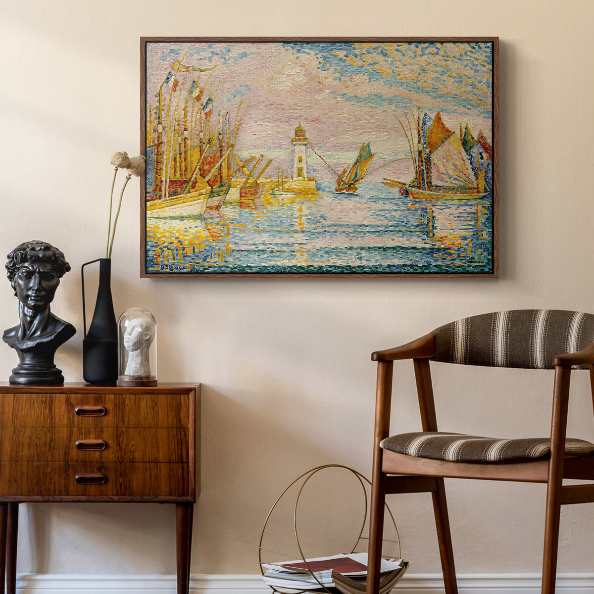 The Lighthouse at Groix, 1925 - Floater Framed Canvas Print