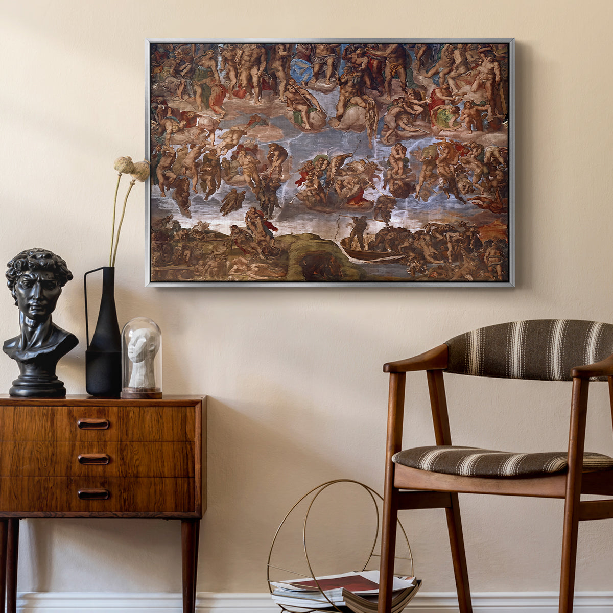 The Last Judgment (Charon's Boat and the Damned), 1536-1541 - Floater Framed Canvas Print