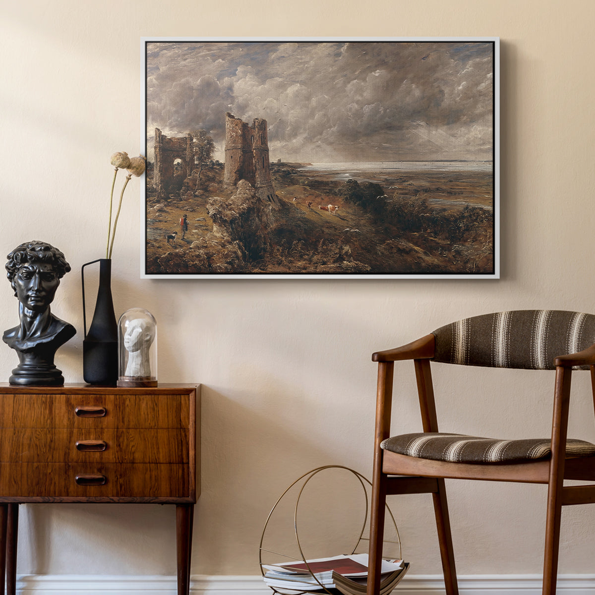 Hadleigh Castle, Mouth of Thames, c. 1829 - Floater Framed Canvas Print