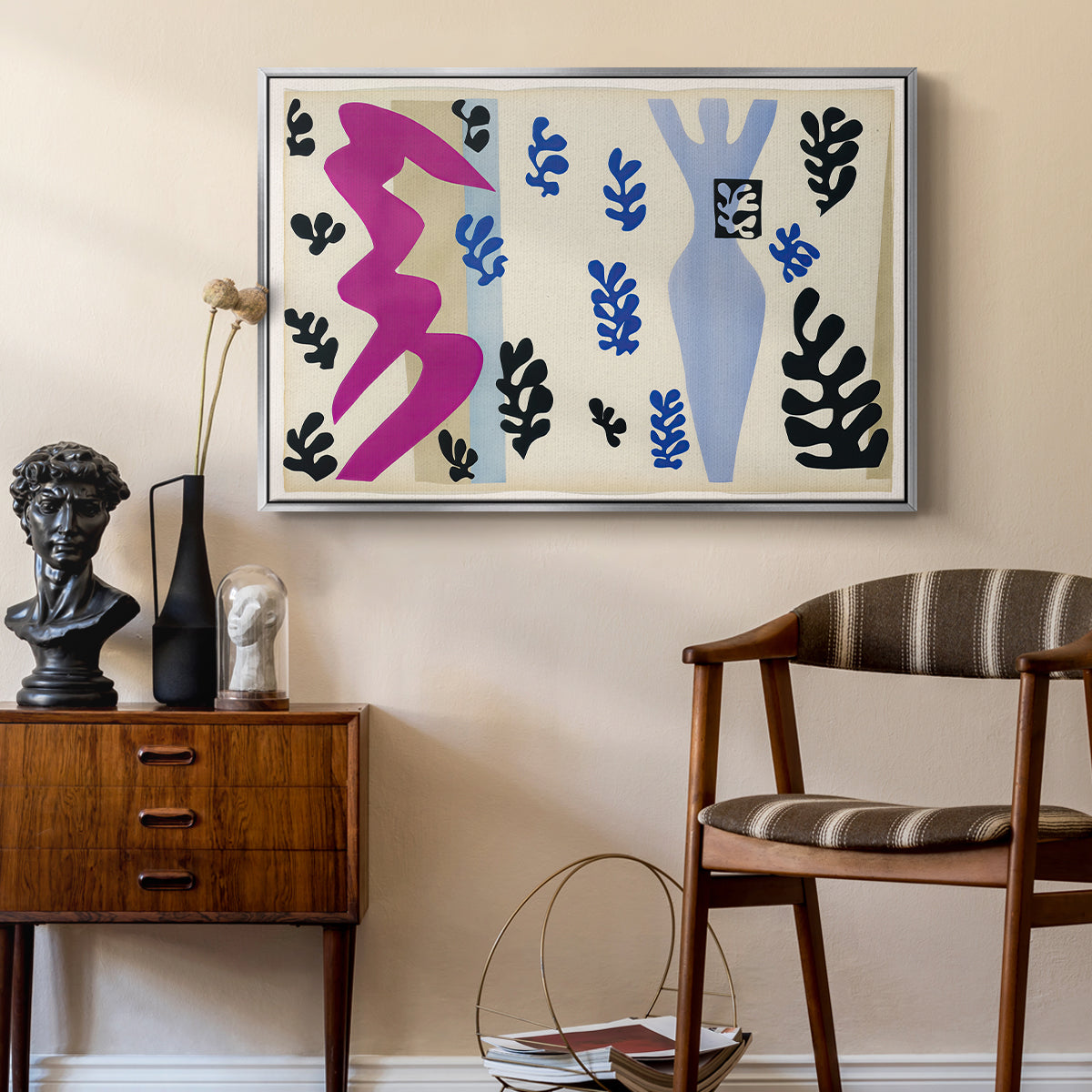 The Knife Thrower (Le lanceur de couteaux), from Jazz, 1947 - Floater Framed Canvas Print
