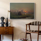 Haystack at Sunset, 1880 - Floater Framed Canvas Print