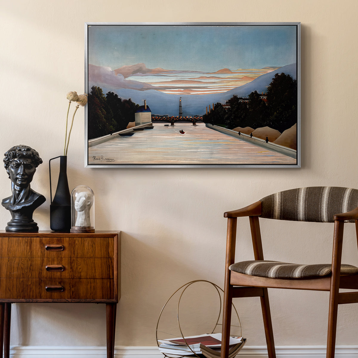 The Eiffel Tower, c. 1898 - Floater Framed Canvas Print