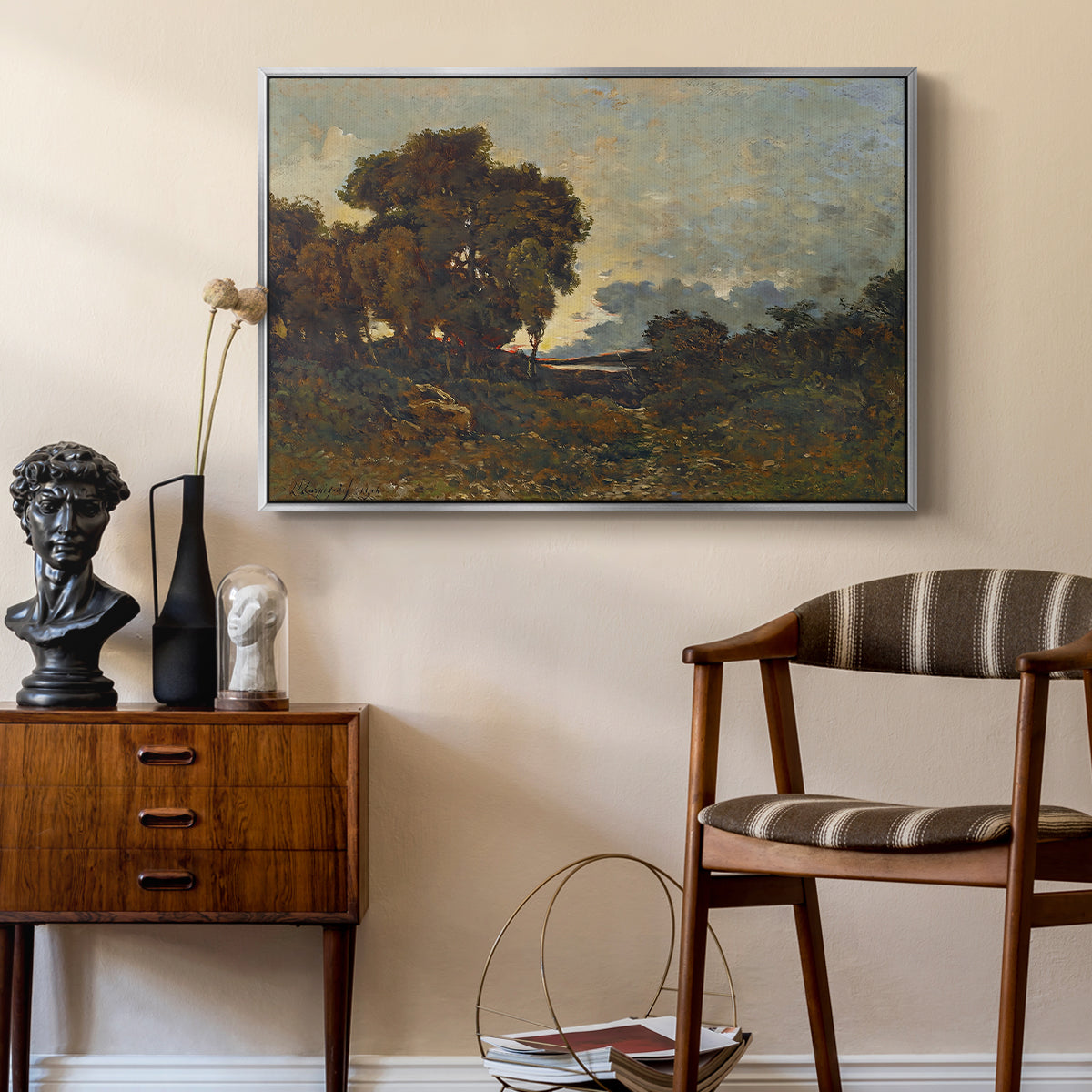 Sunset on the Allier (Soleil couchant sur l'Allier), 1904 - Floater Framed Canvas Print