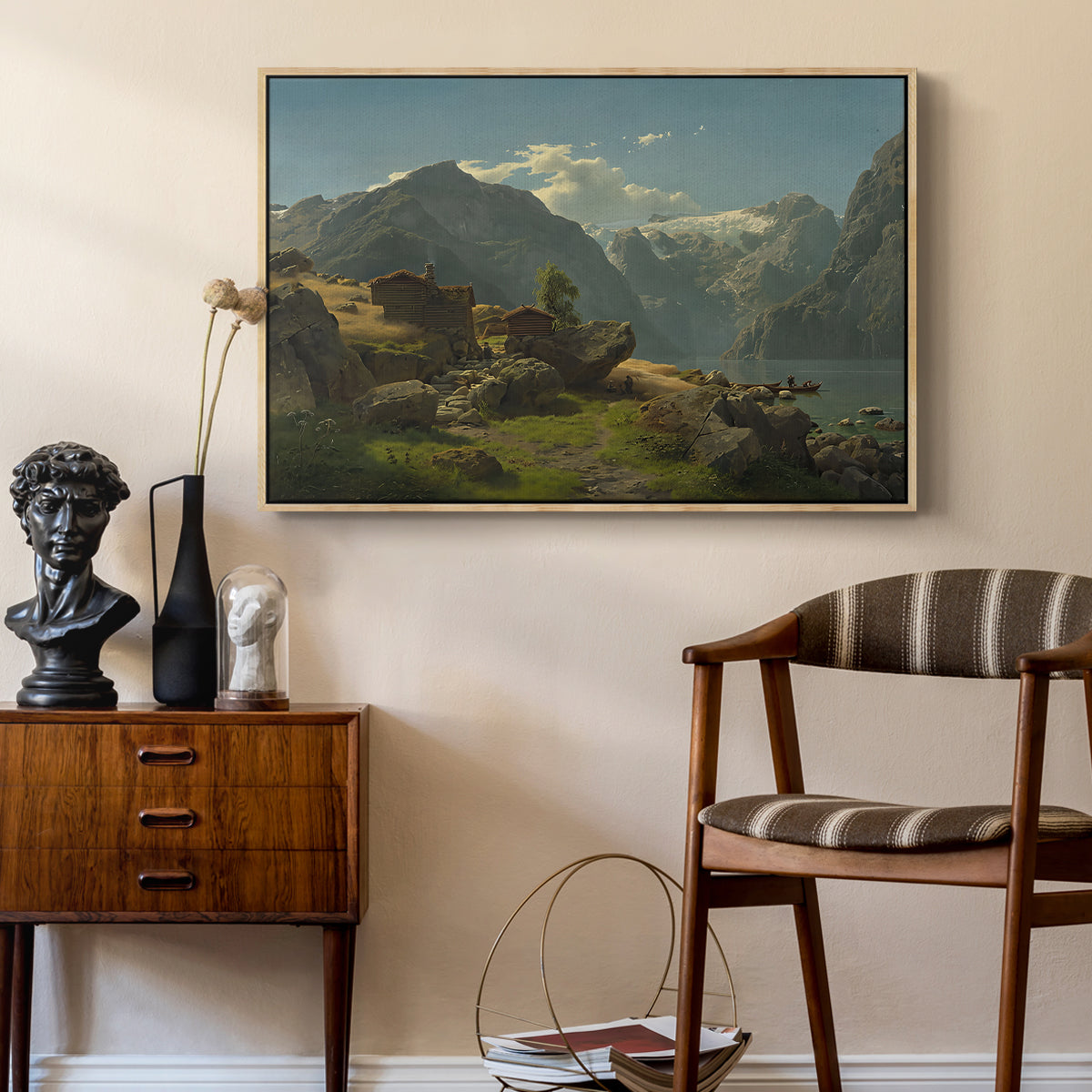 Balestrand, 1848 - Floater Framed Canvas Print