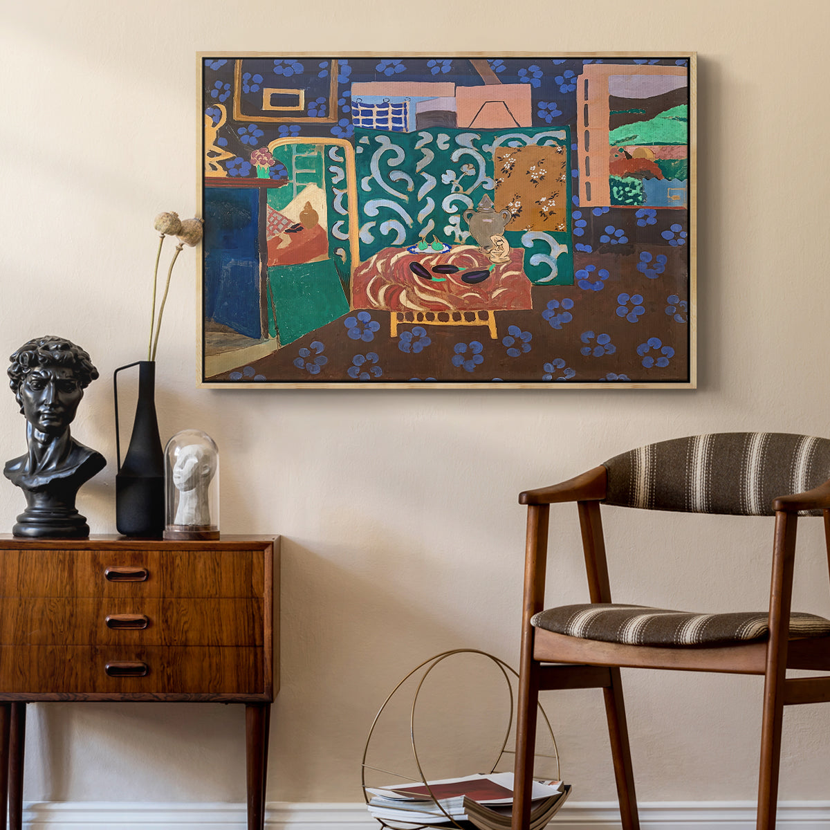 Interior with Aubergines, 1911 - Floater Framed Canvas Print