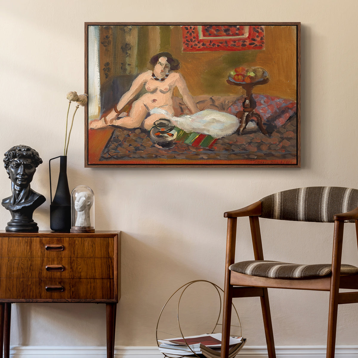 Nude with Goldfish (Nu aux poissons rouges), c. 1922 - Floater Framed Canvas Print