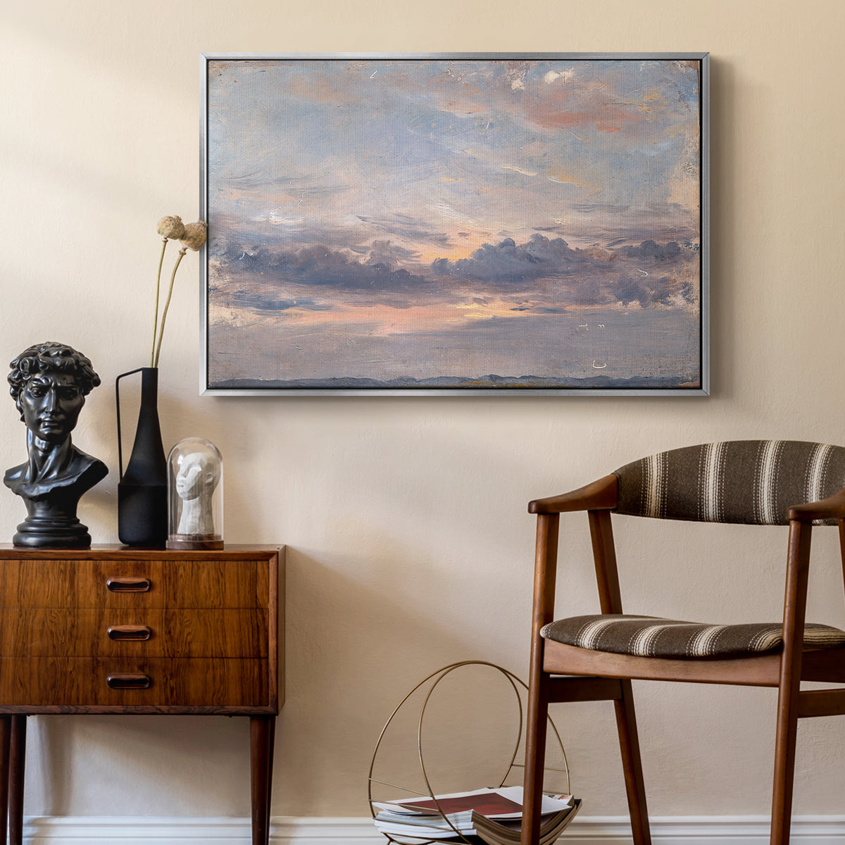 A Cloud Study, Sunset, c. 1821-1822 - Floater Framed Canvas Print