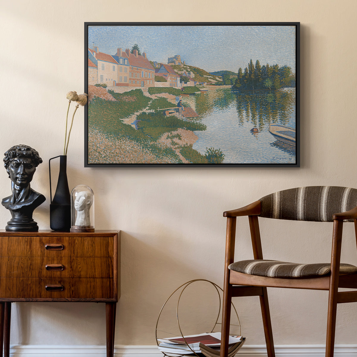 Les Andelys, Côte d'Aval, 1886 - Floater Framed Canvas Print