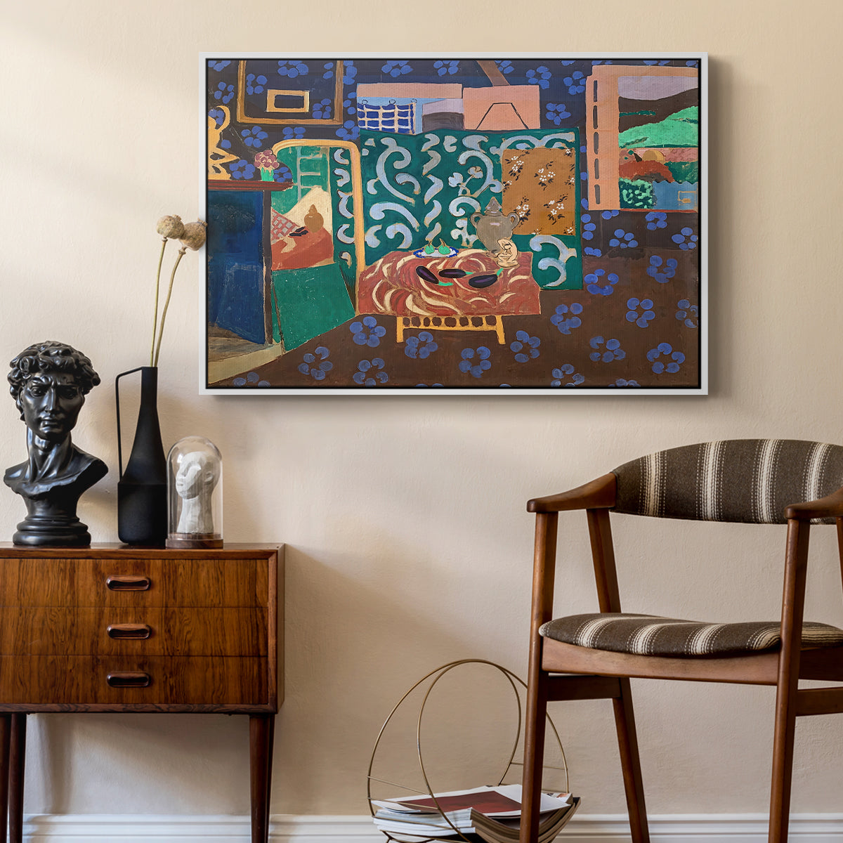 Interior with Aubergines, 1911 - Floater Framed Canvas Print