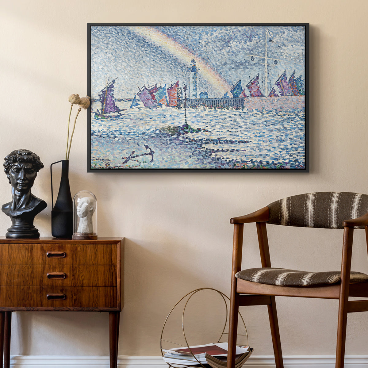 Entrance to the Port of Honfleur, 1899 - Floater Framed Canvas Print