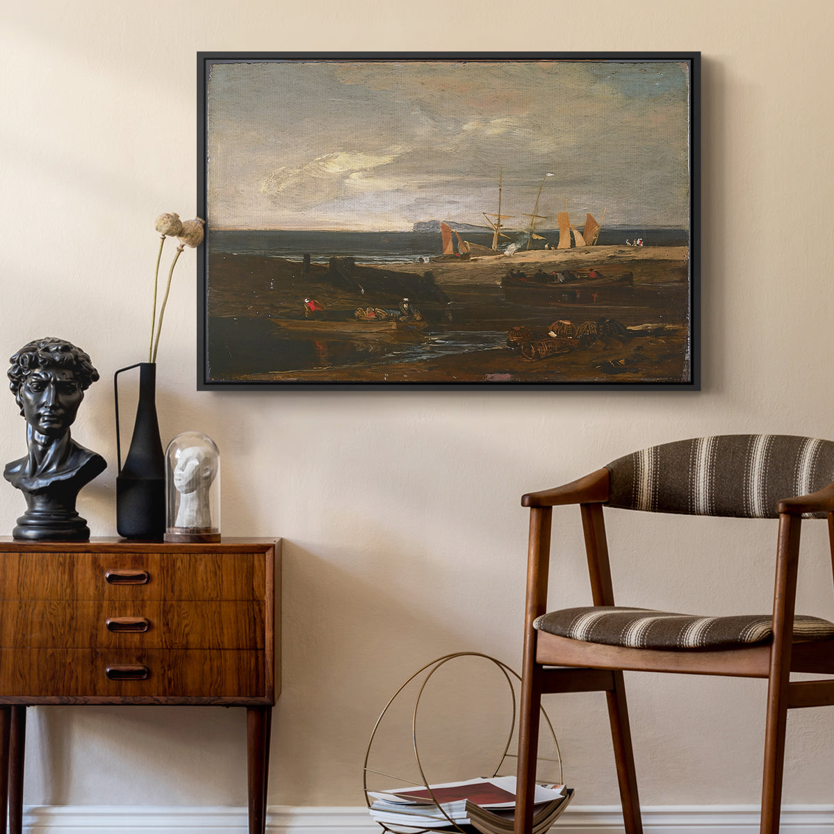 A Scene on the English Coast, c. 1798 - Floater Framed Canvas Print