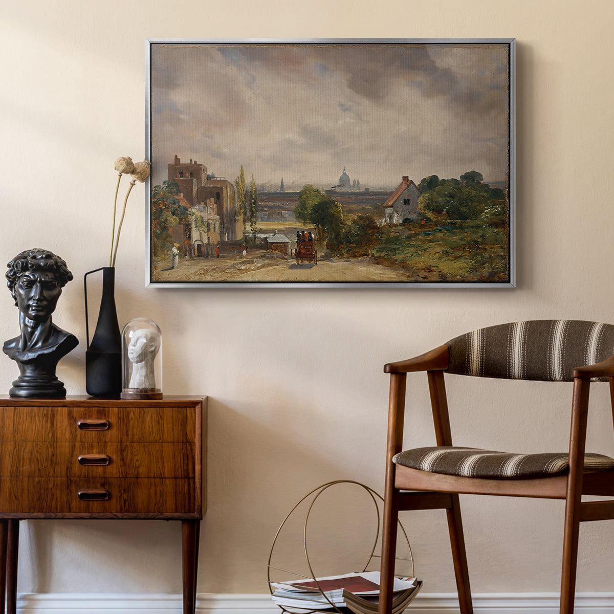 Sir Richard Steele's Cottage, Hampstead, c. 1832 - Floater Framed Canvas Print