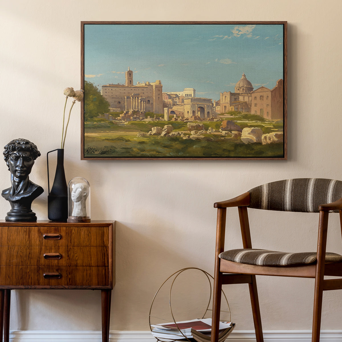 The Roman Forum, c. 1860 - Floater Framed Canvas Print