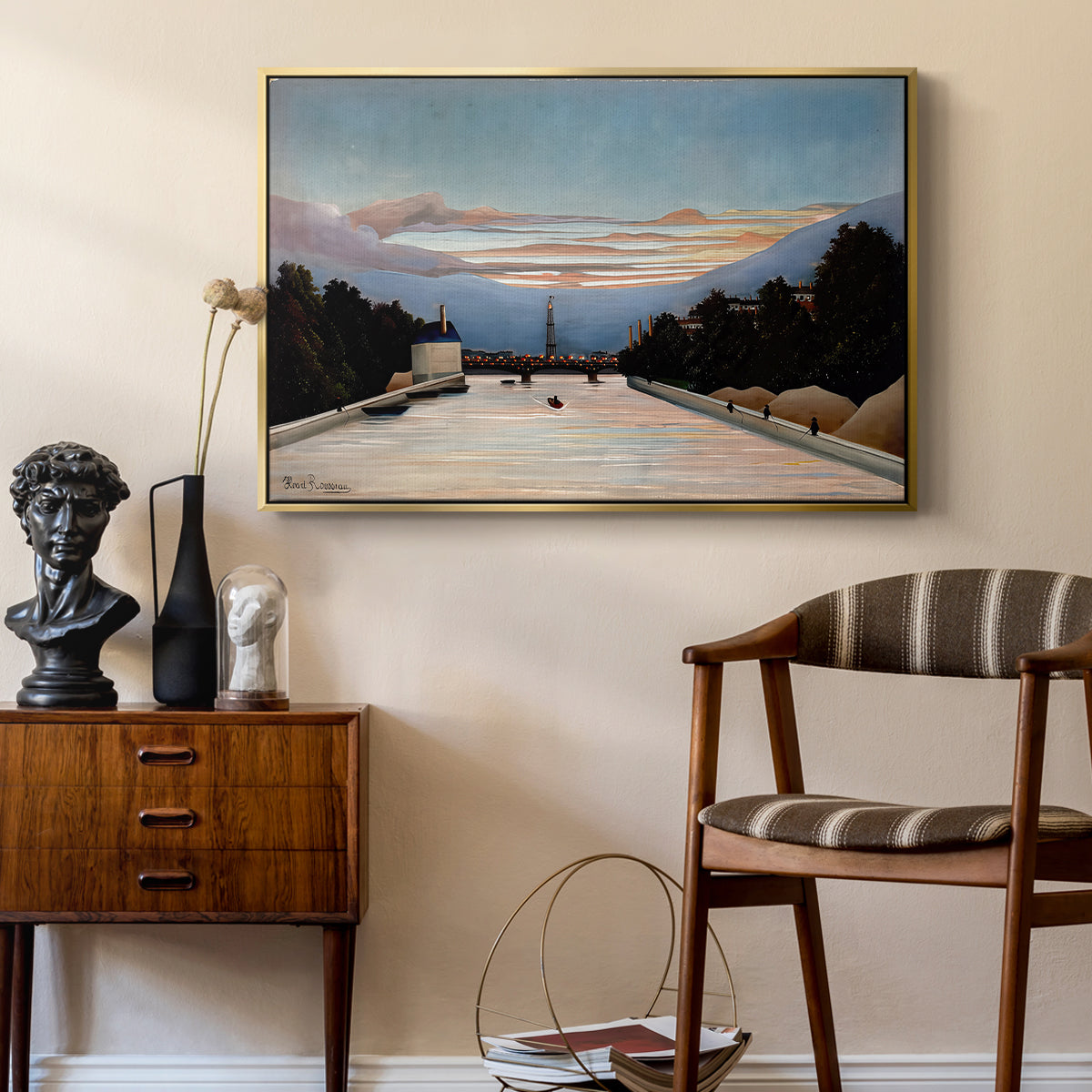 The Eiffel Tower, c. 1898 - Floater Framed Canvas Print